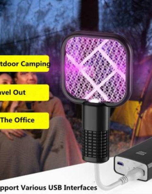 Mosquito Racket - 3 in 1 Mini Electric Fly Swatter Racket and Fly Zapper